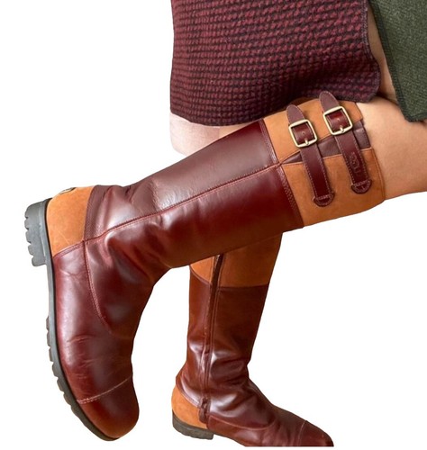 Stivali UGG Barolo 1001657 in pelle scamosciata con orlo e punta a cappuccio foderati in shearling taglia US 8