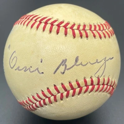 Ossie Bluege "Campeones de los Senadores de la Serie Mundial de 1924" Firmado Autografiado Béisbol PSA Foto 1 de 4