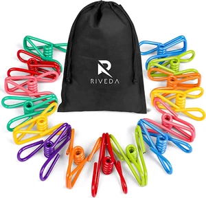 15 clips de astillas, clips de bolsa recubiertos de PVC para alimentos, papel, ropa, 2", clips de utilidad - Imagen 1 de 6