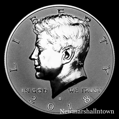 S Kennedy 2018 medio dólar reverso plata como nuevo prueba de reverso juego de prueba Foto 1 de 3