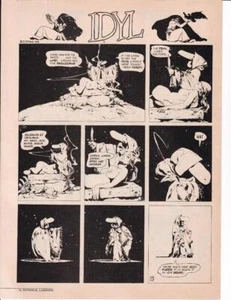 Rare 1972 IDYL Jeff Jones Comic Art 1 page 9 panels/ AKA Jeffrey Catherine Jones - Picture 1 of 1
