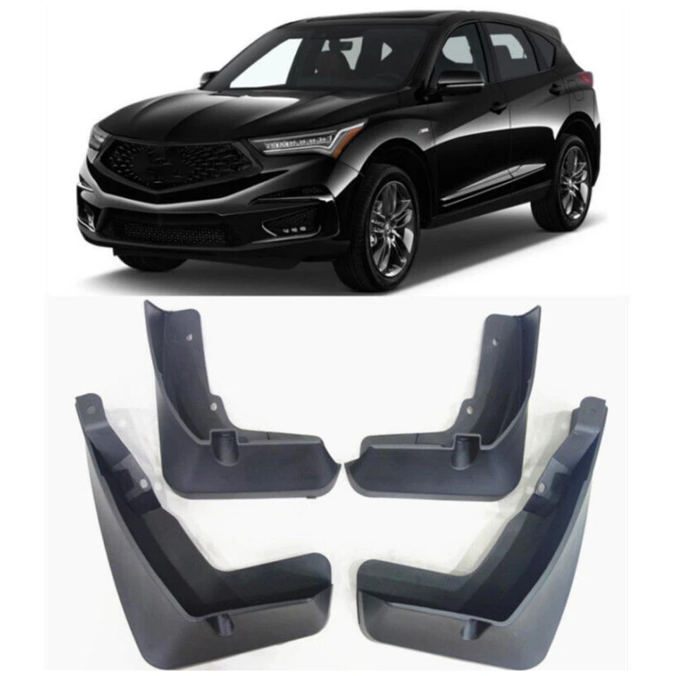 New Front & Rear Splash Guards Mud Guards Flaps For 2019-2021 Acura RDX - Imagem 1 de 4