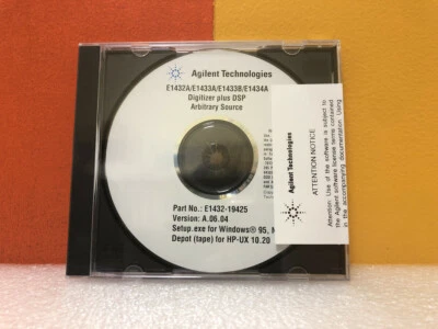 Agilent E1432-19425 E1432A/E1433A Digitizer Plus DSP Arbitrary Source CD-ROM - Image 1 of 2