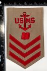 WWII USMS US Maritime Service Printer Petty Officer 1st Class Rate Patch