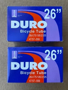 2 x Bicycle Inner Tubes 26 x 1.75/1.95/2.10/2.125 Presta 33mm Valve MTB Cruiser - Picture 1 of 3