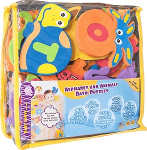 Foam Bath Toys Premium Educational Floating Bathtub Preschool Alphabet 52 Pcs - Picture 1 of 6