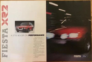 RARE 1986 Ford Fiesta XR2 British 2 pg Print-Ad-Great Art - Picture 1 of 1