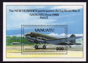 Aviation - Vanuatu 1993 Pacific War min. sheet fine fresh MNH - Picture 1 of 1