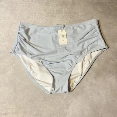 Traje de baño Coral Reef Swim BAREFOOT BOTTOM POLVO AZUL cintura alta acanalado talla XL Foto 1 de 4