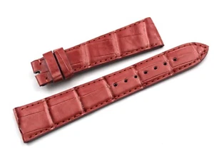 Cinturino Pelle Alligatore Rosa Ciclamino 20/16mm Artigianale Ottima Qualità - Imagen 1 de 4
