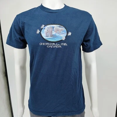 Made in Canada Churchill, Manitoba Polar Bears Embroidered Graphic T-Shirt (M) - Изображение 1 из 4