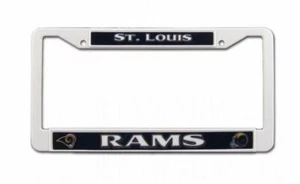 St Louis Rams White Plastic Auto Car License Plate Frame - Picture 1 of 1