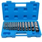 Complete Hollow Punch Set for Leather Craft Working 15pcs Steel Tool 325mm
