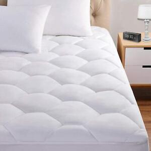 Queen Mattress Pad, 8-21" Deep Pocket Protector Ultra Soft Quilted Fitted Top...