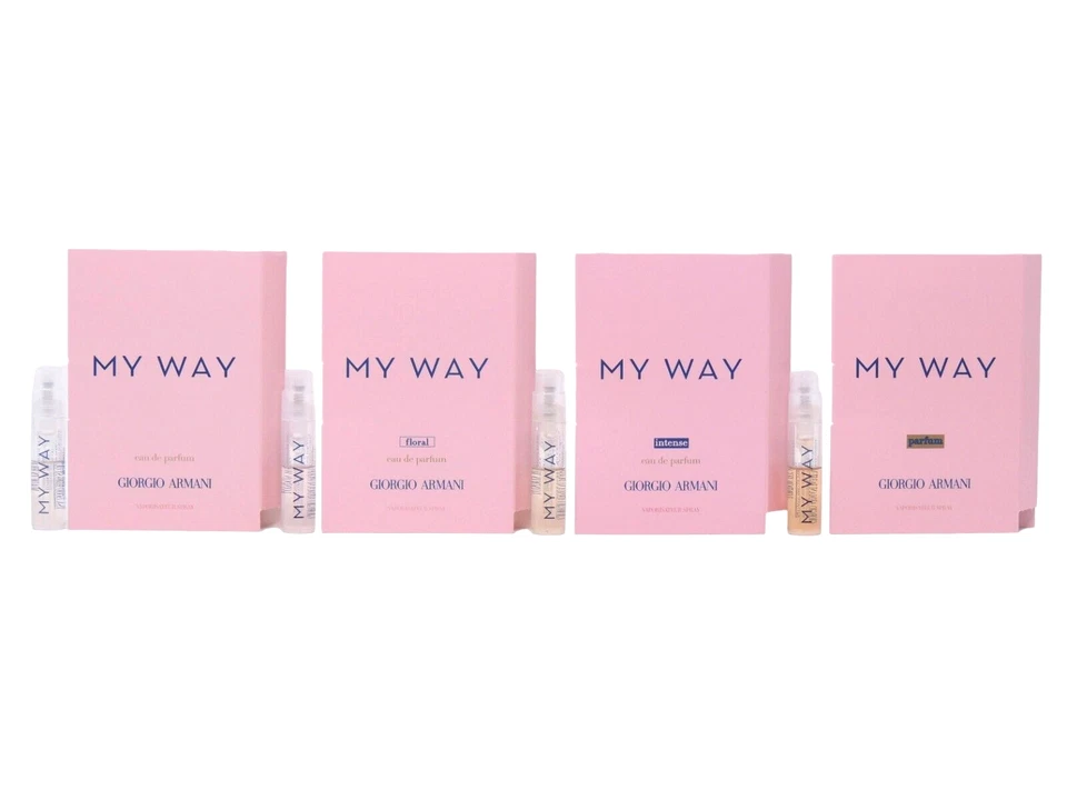 GIORGIO ARMANI MY WAY EDP FLORAL INTENSO PERFUME 1,2ml AMOSTRAS DE PERFUME EXPERIMENTE TODOS OS 4 - Imagem 1 de 1