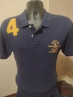 POLO RALPH LAUREN Navy Blue RLPC 1967 Polo Shirt 100% Cotton Boys Size XL (20) - Image 1 of 4