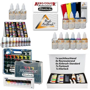 AIRBRUSH FARBEN KOMPLETT SET ACRYILFARBEN AIRBRUSH KOMPRESSOR PISTOLE TATTOO - Bild 1 von 6
