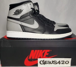 Size 13 - Jordan 1 Retro High OG Shadow 2013 DS NEW (555088 014) Black Grey  - Picture 1 of 12