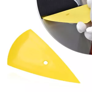 2 piezas escobilla de goma triángulo raspador de película de tinte para ventana de coche amarillo herramientas de envoltura de vinilo - Imagen 1 de 6