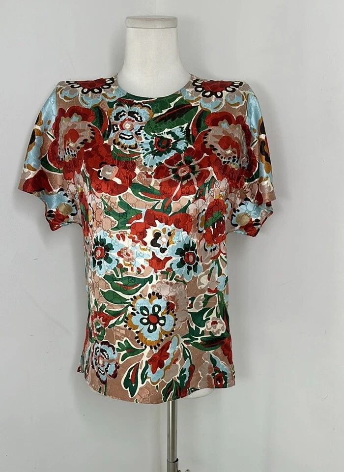 古驰 x Nojum 真丝花卉浮雕衬衫 Euro 36 — 第 1/4 张图片