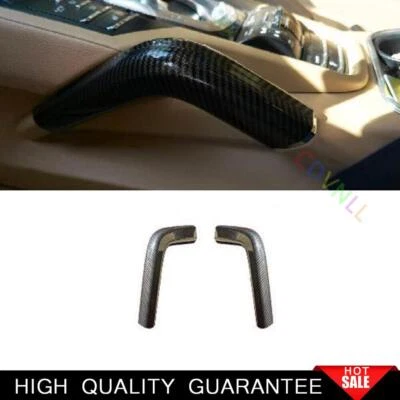 Para Porsche Cayenne 2011-2017 Fibra de Carbono Interior Puerta Apoyabrazos Borde 2* Foto 1 de 4