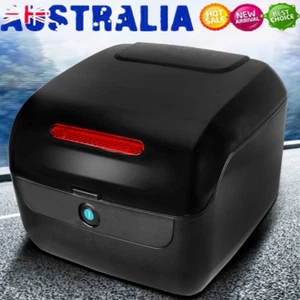 Universal Scooter Motorcycle Top Box Motorbike Rear Luggage Storage Case Black - Picture 1 of 10