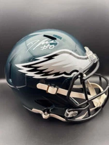 Casco de velocidad réplica Philadelphia Eagles tamaño completo firmado por D'Andre Swift - Imagen 1 de 10