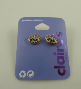 ohrringe evil eye ausgefallen cool aussehende Pfosten goldfarben - Bild 1 von 6