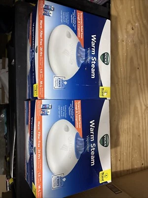 Vicks‎ Warm Steam Vaporizer Tabletop 2 Pk Humidifier 1.5 Gallon 24 H SEALED NEW - Image 1 of 3