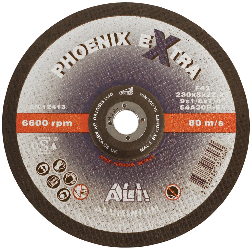 115mm x 1mm Abracs ALUMINIUM Extra Thin Slitting Cutting Discs x 1 Disc
