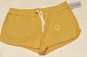 Cat & Jack Girls Yellow Shorts NWT size L 10/12 Plus - Picture 1 of 3