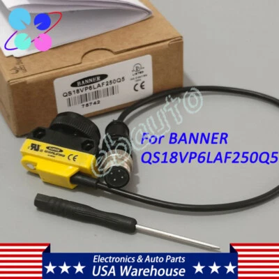 All Purpose Photoelectric Sensor For Banner Engineering QS18VP6LAF250Q5 10-30VDC