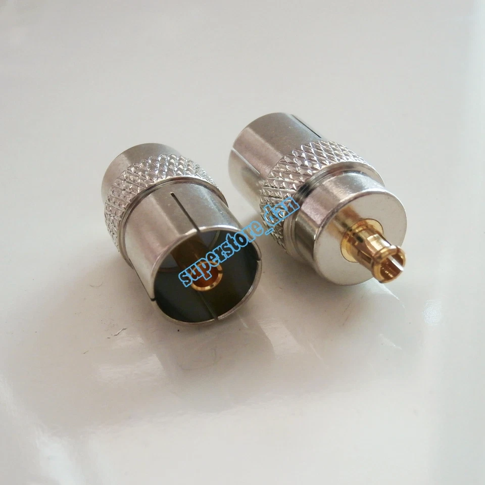 IEC DVB-T TV PAL female jack to MCX male plug RF connector 75ohm Antenna adapter - Image 1 of 1