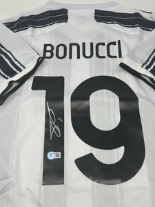 Camiseta Adidas Leonardo Bonucci firmada a mano autografiada de la Juventus Beckett BAS - Imagen 1 de 10