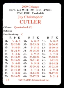 2009 APBA Football Season Team Set - CHICAGO BEARS - Picture 1 of 5