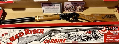 A CHRISTMAS STORY 40TH ANNIVERSARY RED RYDER BB GUN CAST SIGNED #145 OF #500 - Image 1 of 4