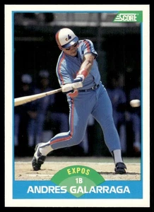 1989 Score Andres Galarraga Montreal Expos #144 - Picture 1 of 2