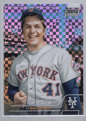 * 2022 Stadium Club Chrome - X-Fractor #308 - TOM SEAVER - Image 1 of 2