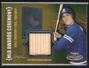 Dale Murphy 2002 Topps Gold Label MLB Awards Ceremony Bat #ACR-DM1 Atlanta - Picture 1 of 2