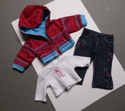 American Girl Truly Me 2004 Ready For Fun Chaqueta Camiseta Jeans Conjunto *Excelente Foto 1 de 4