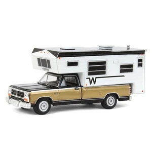 1/64 1990 Dodge Ram D-250 Royal SE with Winnebago Camper, Black and Sand, 30410 - Picture 1 of 5