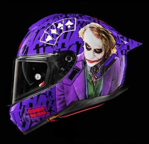 Cartoon Anime Motorcycle Helmet Double Lens Large Tail Full Helmet Safety Helmet - Picture 1 of 13
