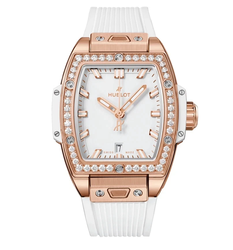 HUBLOT 682.OE.2080.RW.1204 SPIRIT OF BIG BANG KING GOLD WHITE DMDS RUBBER 32MM - Image 1 of 1