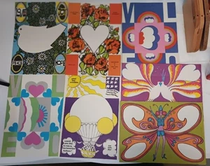 Posten 28 Vintage 60er Jahre Fold-A-Note Schreibwarenblätter, 7 Designs, NEW OLD STOCK - Bild 1 von 5