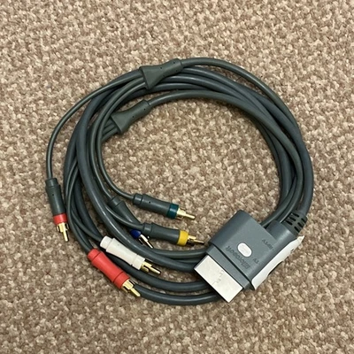 XBOX 360 Official Genuine AV Cable RCA Composite TV Lead + SCART adapter - Image 1 of 4