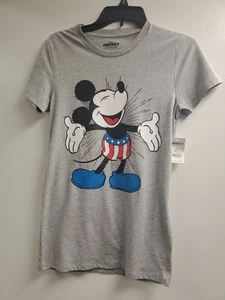 Disney Mickey Mouse Men's Graphic T-Shirt, Grey Size XS(30/32) - Picture 1 of 3