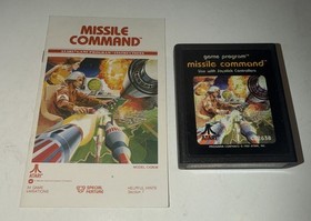 Missile Command (Atari 2600, 1981) w/ Manual - Cleaned & Tested (JY036)