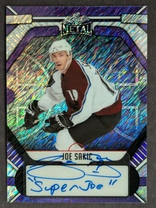 Joe Sakic SUPER JOE PURPLE SHIMMER Autograph Auto #1/7! 2025 Leaf Metal Legends - Picture 1 of 2