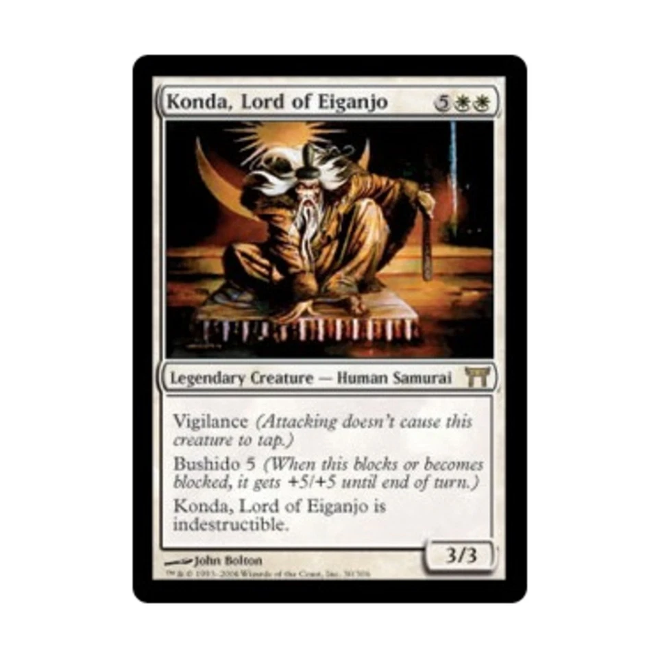 WOTC MtG Champions of Kamigawa Konda, Lord of Eiganjo (R) (Foil) EX - Image 1 of 1