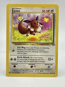 Eevee 51/64 Jungle Unlimited Pokemon Common WOTC Non Holo Vintage 1999 LP - Picture 1 of 6